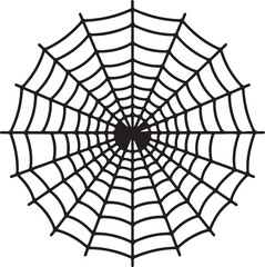Obraz premium Black Silhouette of a Spider Web on a White Background insect arachnid on transparent background