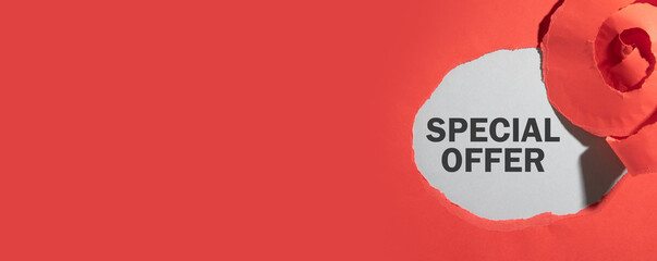 Special Offer concept. Sales. Discount