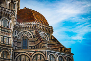 Fototapeta premium the facade of the cathedral of santa maria del fiore in florence