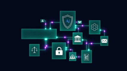 Business neon tool strategy and online advertising analytics concept professional interacts with smart dashboard, showcasing SEO, social media targeting, content marketing, 4k animated. - Powered by Adobe