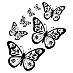 Cute Butterfly Vector design . Butterfly silhouette vector for baby showers, nursery decoration  kids’ party designs and wedding designs.