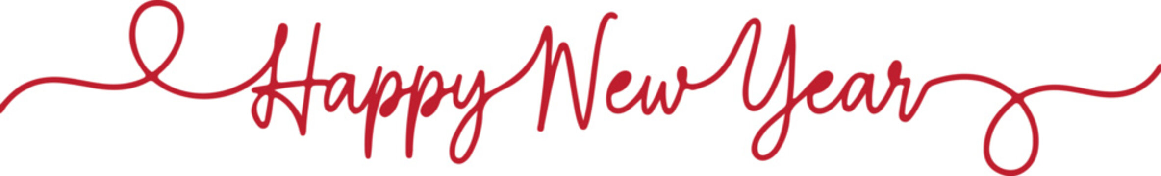 Elegant happy new year text design featuring festive typography and celebratory elements