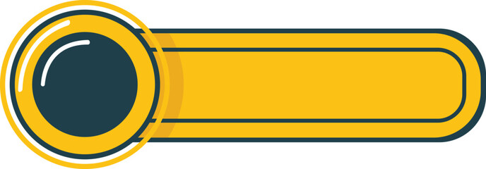 Fototapeta premium Yellow and Teal Graphic Element for Design Template or Background