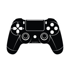 Vector illustration black silhouette of a modern gamepad © MdshakiburRahman