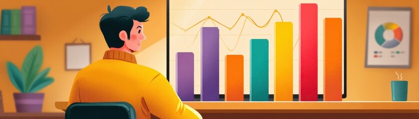 Hr manager analyzing diversity and inclusion metrics in business environment for enhanced workplace equality