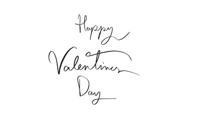 Happy valentine day text font calligraphy hand written lettering script black color object icon happy valentine day love heart wedding happy valentine day banner poster 14 fourteen day date february 