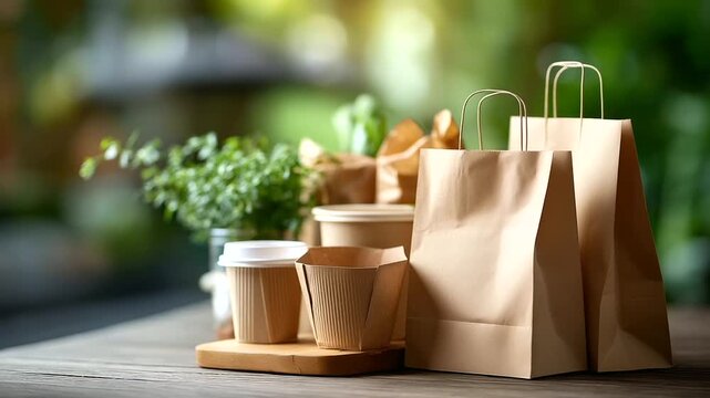 Biodegradable packaging compostable materials eco friendly containers recycled paper bamboo fiber plant based plastic alternatives sustainable food packaging zero waste grocery sho