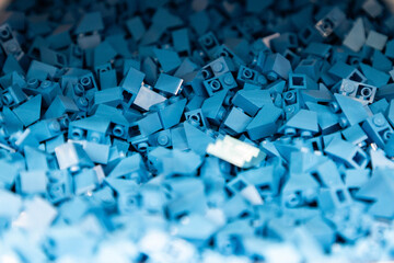 Naklejka premium London, UK: blaue Lego Steine im Lego Store in London