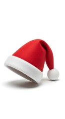 Felt Christmas Santa Hat photo on a solid white background, holiday graphic, Craft