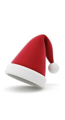 Felt Christmas Santa Hat photo on a solid white background, holiday graphic, Craft