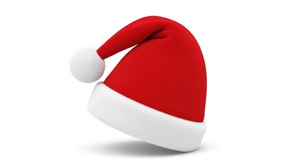 Felt Christmas Santa Hat photo on a solid white background, holiday graphic, Craft