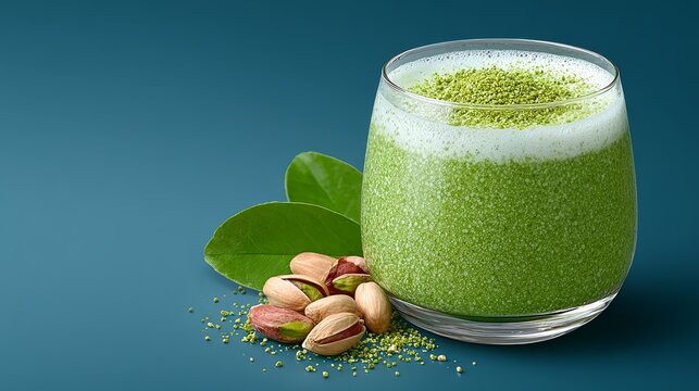 Healthy green smoothie refreshing wellness drink sip refreshing green smoothie wellness in every glass