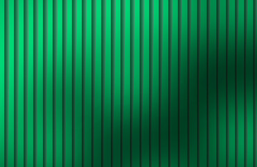 Hand made Green vertical lines background simple geometric pattern with shadows modern abstract design for wallpaper and backdrop By Adobe Fresc