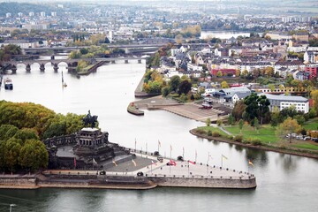 Stadtansichten von  Koblenz am Rhein.
