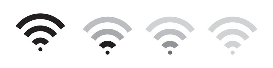 Wifi router icon set vector isolated on white background. Tablet icon set multiple style collection. Vector illustration.