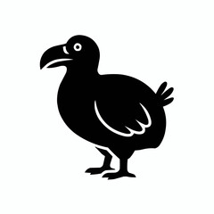 Fototapeta premium Charming dodo bird illustration, a symbol of extinction awareness and conservation efforts in a clean, modern style perfect for educational projects
