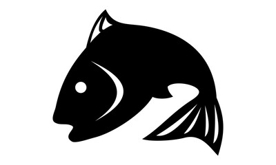 simple fish silhouette vector