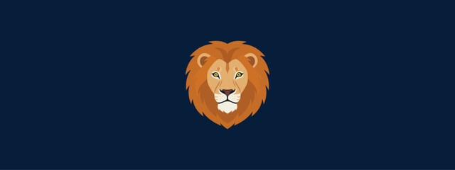 Fototapeta premium Lion head vector graphic illustration design. Download it now in high resolution format and print in any size.