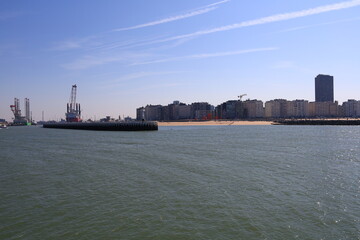 Ostend, Belgium - April 10, 2025 - Ostend located in the province of West Flanders in the Flemish...