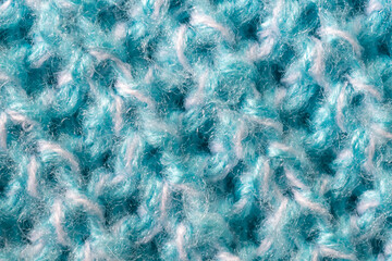 blue woolen material with an interesting pattern