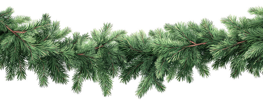 Green pine garland