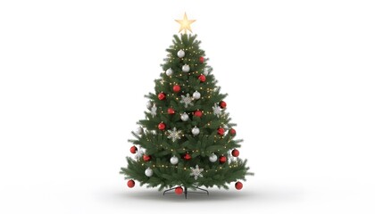 Christmas tree on white background