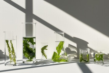 Seaweed Samples in Laboratory Containers