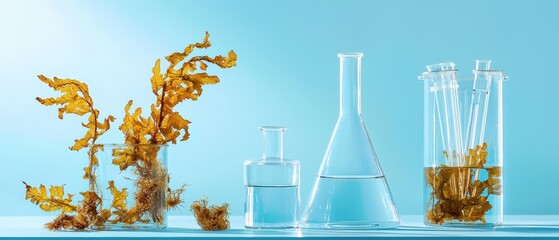 Seaweed Samples in Laboratory Containers