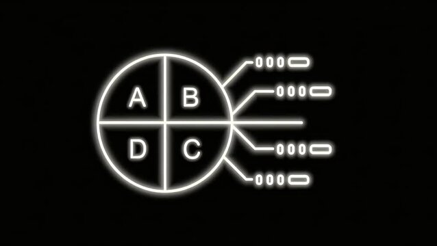 Futuristic Neon Data Infographic Display Animation