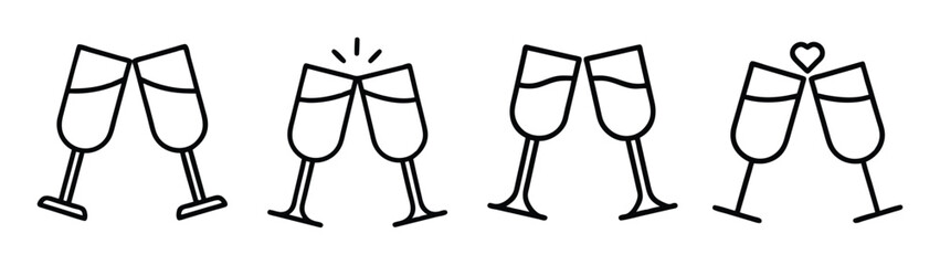 Celebrate special occasions with champagne cheers illustration for festive events and gatherings