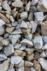 Natural Crushed Stone Texture, Gray and Brown Gravel Background