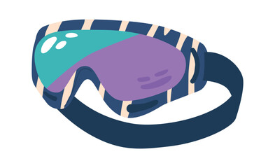 Colorful ski goggles sport accessory