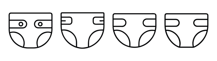 Explore baby diaper vector illustration: disposable, reusable, cloth diapering and modern design