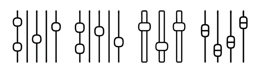 Abstract sound mixer equalizer graphic design illustration vector audio control panel interface element