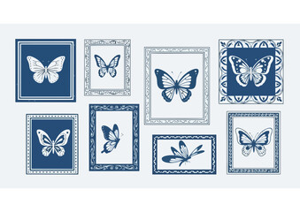 Cute cartoon butterfly character illustration with pastel colors and happy face