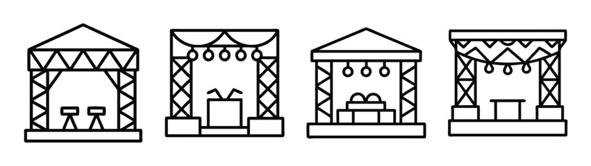 Explore event stage truss structures and design ideas for concerts and trade show booths layouts