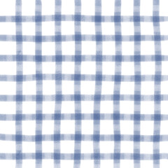 Navy Blue White Plaid Gingham Hand Drawn Background Pattern Overlay
