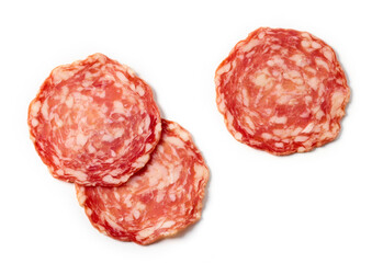 slices of dry spanish sausage