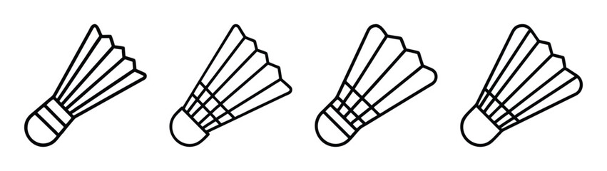 Illustration of badminton shuttlecock vector image for sports equipment and game design concept use, line art