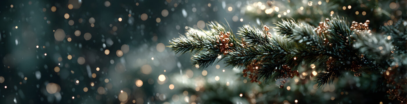 Gr&uuml;ner Weihnachtsbaum Element Banner Hintergrund