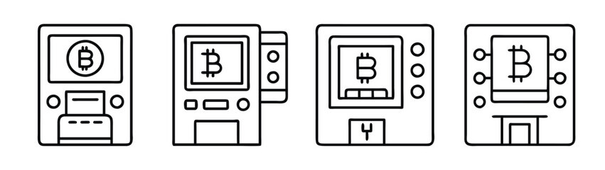 Find bitcoin atm near me crypto currency machine location bitcoin exchange atm vector design