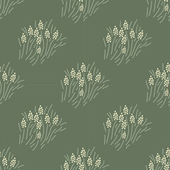 Seamless pastel ditsy bunches pattern