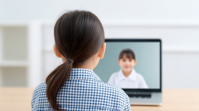 Online Learning: Girl on Laptop, Virtual School, Education - Powered by Adobe