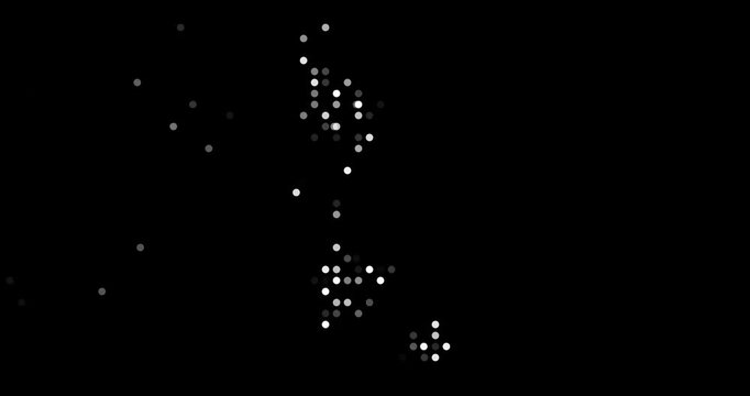 Swirling Particles Outline the Saintpierremiquelon Map Silhouette