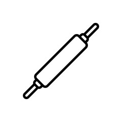 Outline rolling pin kitchen baking line art tool
