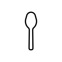 Outline spoon eating utensil cutlery line art
