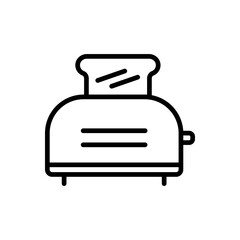 Outline toaster kitchen appliance breakfast line art
