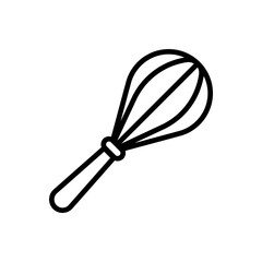 Outline whisk kitchen tool mixing line art
