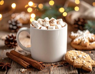 Chocolat chaud et guimauves &ndash; douceur d&rsquo;hiver et r&eacute;confort de No&euml;l
