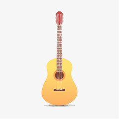 Obraz premium Acoustic guitar - musical instrument with strings